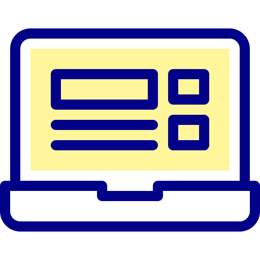 ordenador portátil Detailed Mixed Lineal color icono