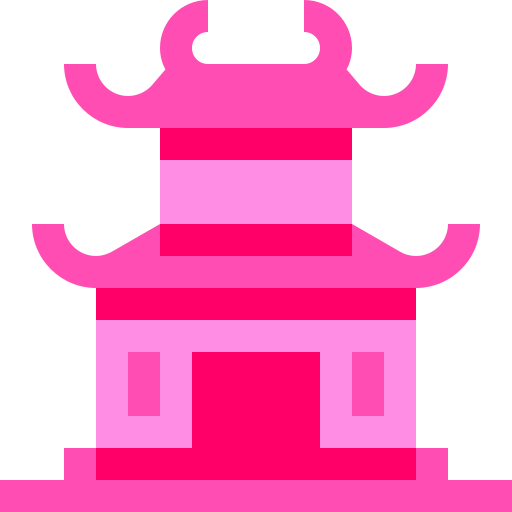 templo chinês Basic Sheer Flat Ícone