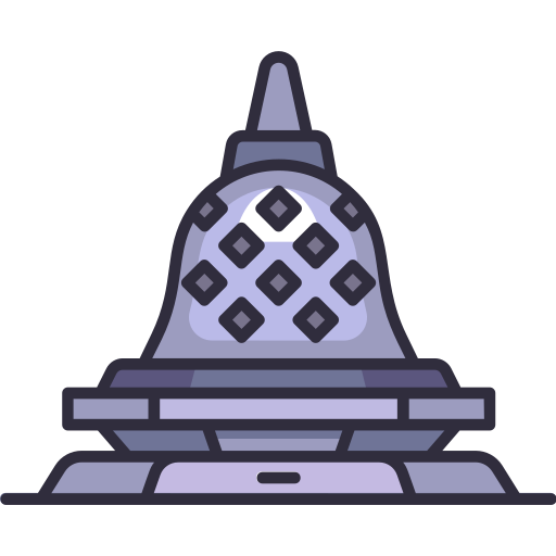 Borobudur Generic Outline Color icon