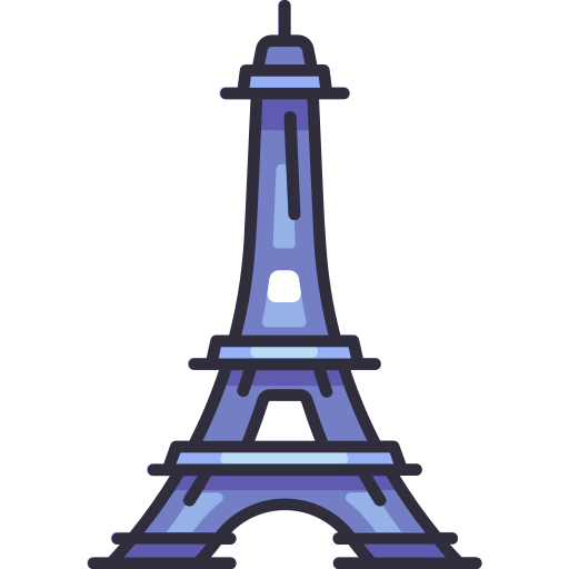 torre eiffel Generic Outline Color icona