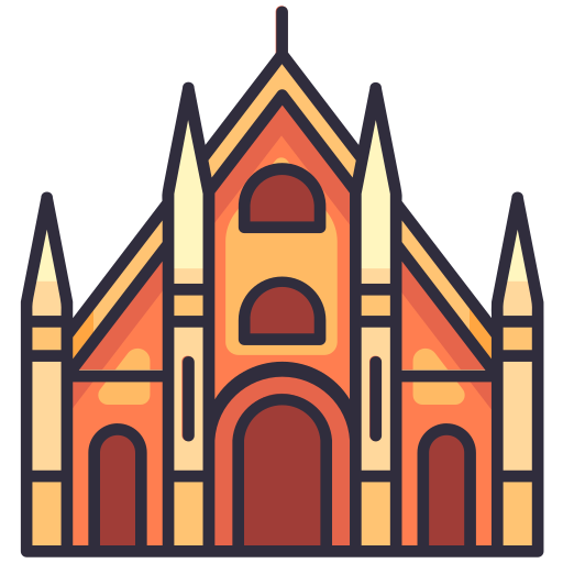catedral de milán Generic Outline Color icono