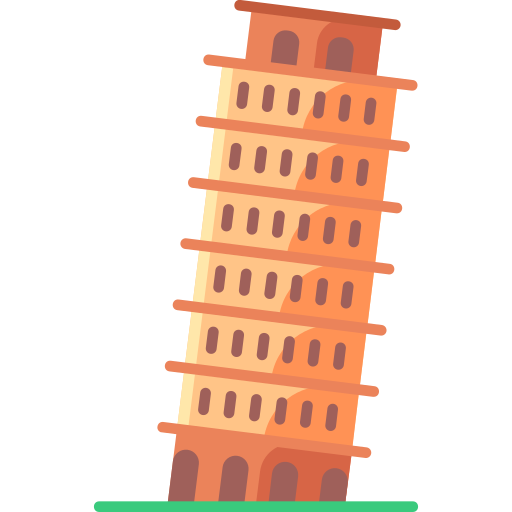 scheve toren van pisa Generic Flat icoon