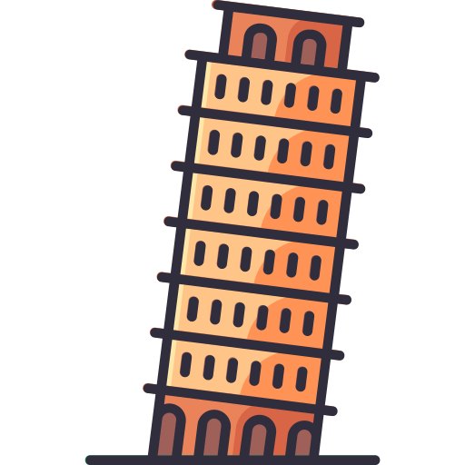 scheve toren van pisa Generic Outline Color icoon