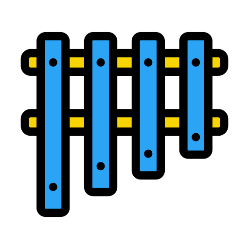 Xylophone Vector Stall Lineal Color icon