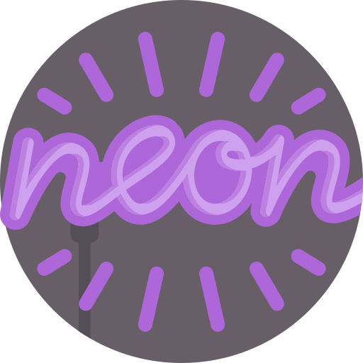 neón Detailed Flat Circular Flat icono