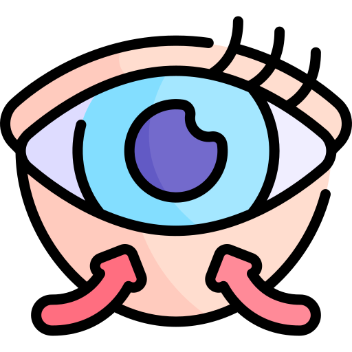 Eye bags Kawaii Lineal color icon