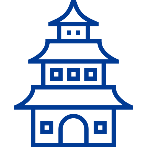 pagoda Detailed bright Lineal ikona