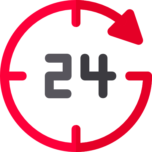 24 horas Basic Rounded Flat icono