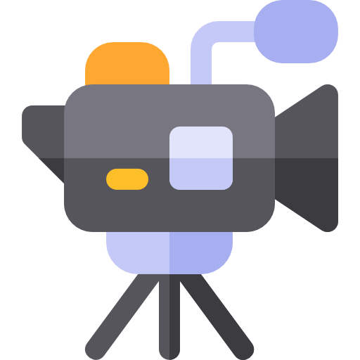 caméra vidéo Basic Rounded Flat Icône