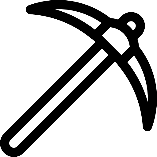 motyka Basic Rounded Lineal ikona