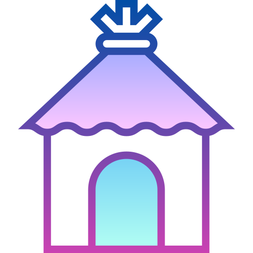 小屋 Detailed bright Gradient icon