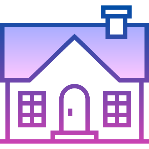 Cottage Detailed bright Gradient icon