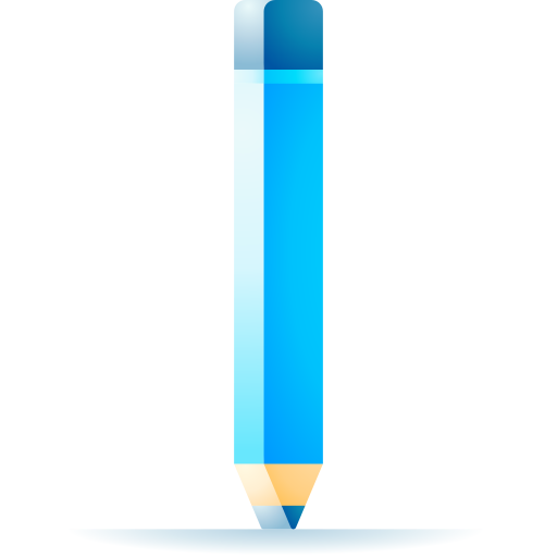 연필 3D Toy Gradient icon