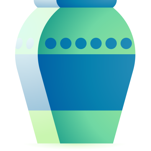 Vase 3D Toy Gradient icon