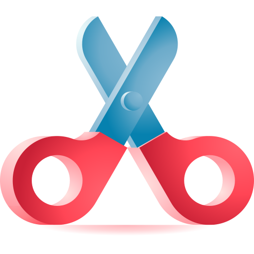 Scissors 3D Toy Gradient icon