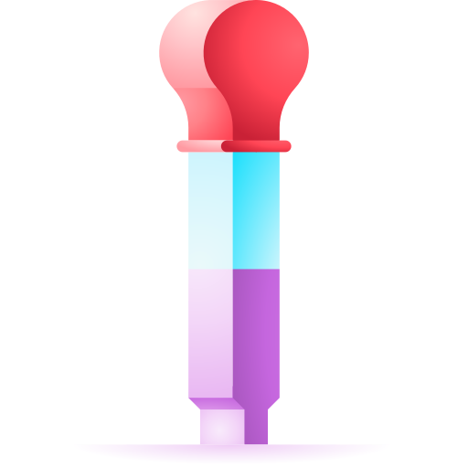 Pipette 3D Toy Gradient icon