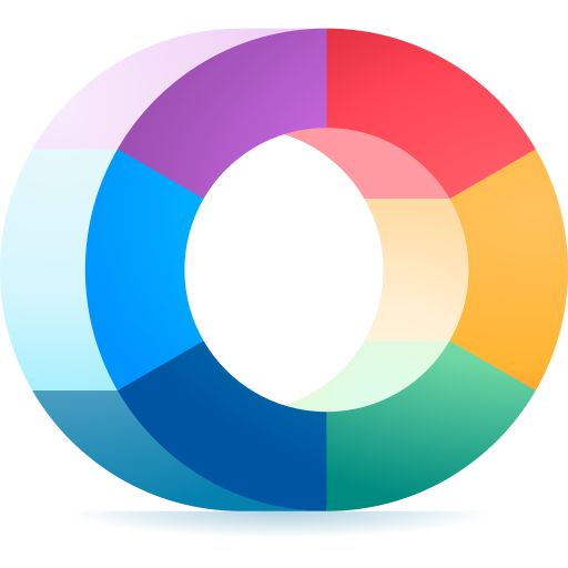 Color wheel 3D Toy Gradient icon