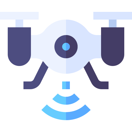 drone con cámara Basic Straight Flat icono