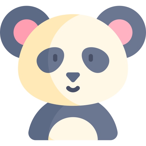 panda Kawaii Flat icona