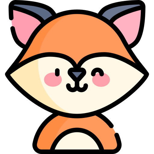 여우 Kawaii Lineal color icon