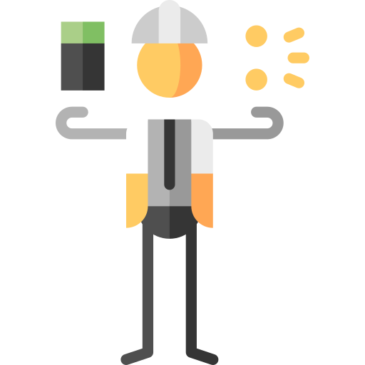 Quantity surveyor Puppet Characters Flat icon