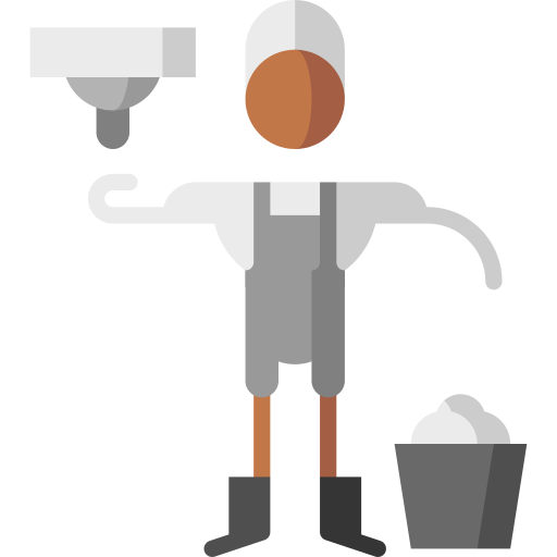 Plasterer Puppet Characters Flat icon