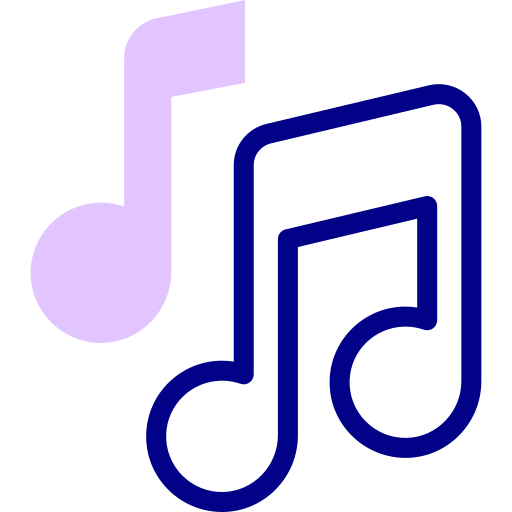 Musical note Detailed Mixed Lineal color icon