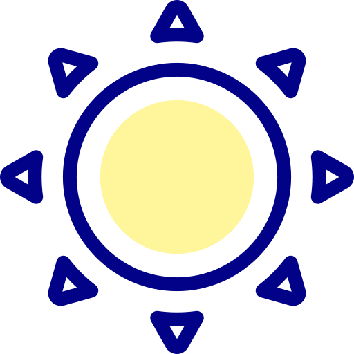Sun Detailed Mixed Lineal color icon