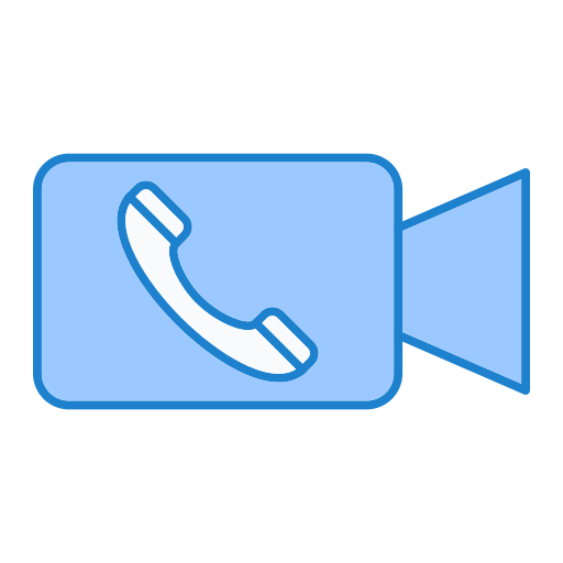 Video calling Generic Blue icon