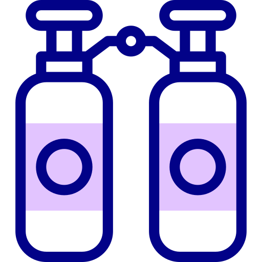 serbatoio di ossigeno Detailed Mixed Lineal color icona