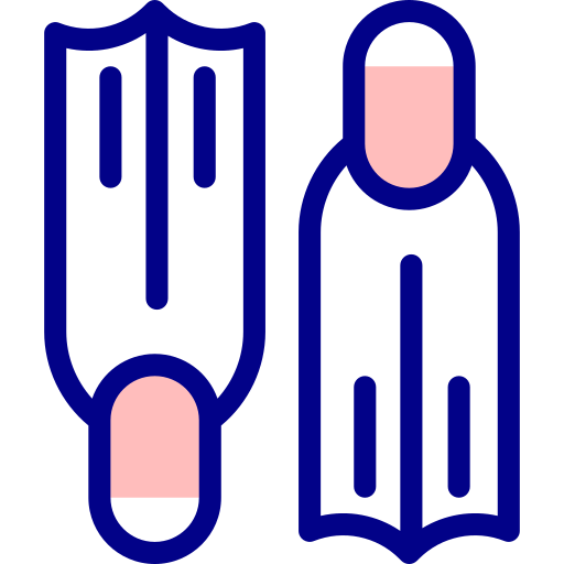 aletas Detailed Mixed Lineal color icono