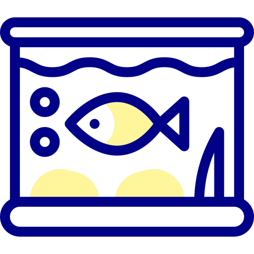 Fish tank Detailed Mixed Lineal color icon