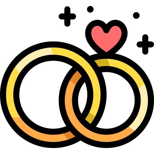 anillos de compromiso Generic Outline Color icono