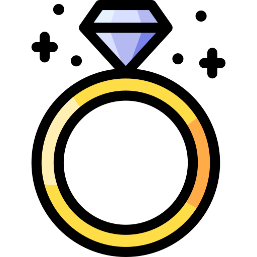 anello di fidanzamento Generic Outline Color icona
