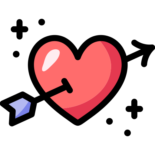 Cupid arrow Generic Outline Color icon