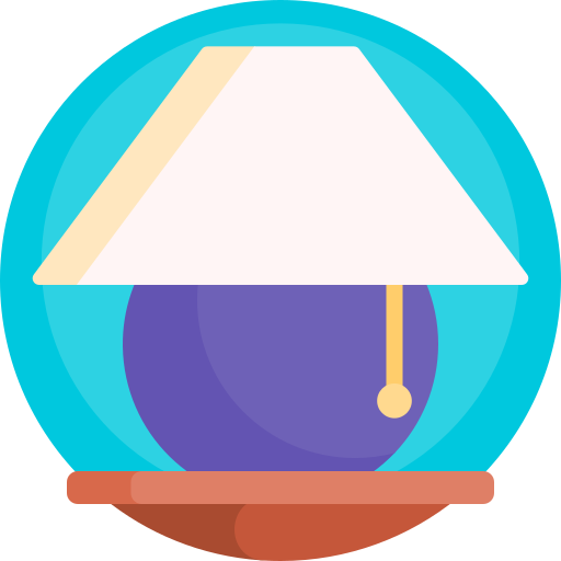 lámpara de mesa Detailed Flat Circular Flat icono