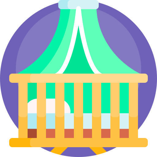 Crib Detailed Flat Circular Flat icon