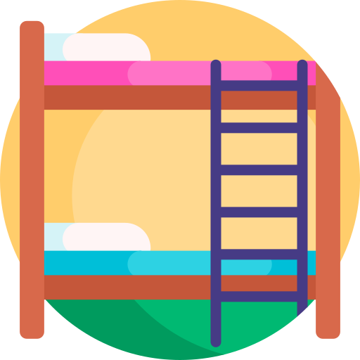 Bunk bed Detailed Flat Circular Flat icon