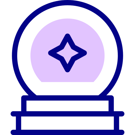 kryształowa kula Detailed Mixed Lineal color ikona