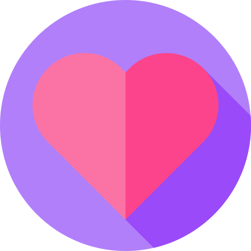 Сердце Flat Circular Flat иконка