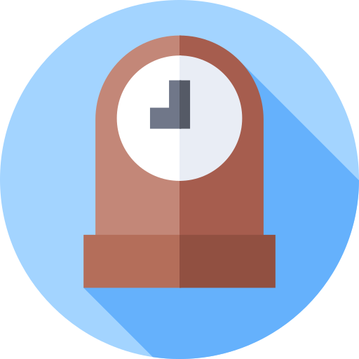 Desk clock Flat Circular Flat icon