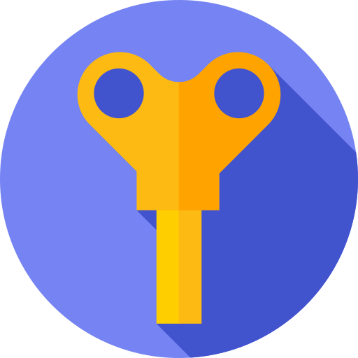 Key Flat Circular Flat icon