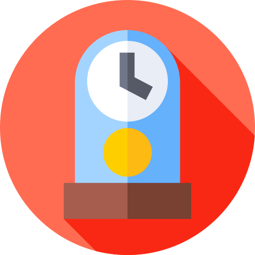 Desk clock Flat Circular Flat icon