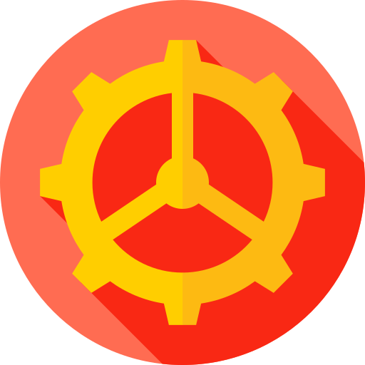 Gear Flat Circular Flat icon