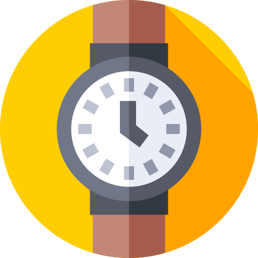 orologio da polso Flat Circular Flat icona
