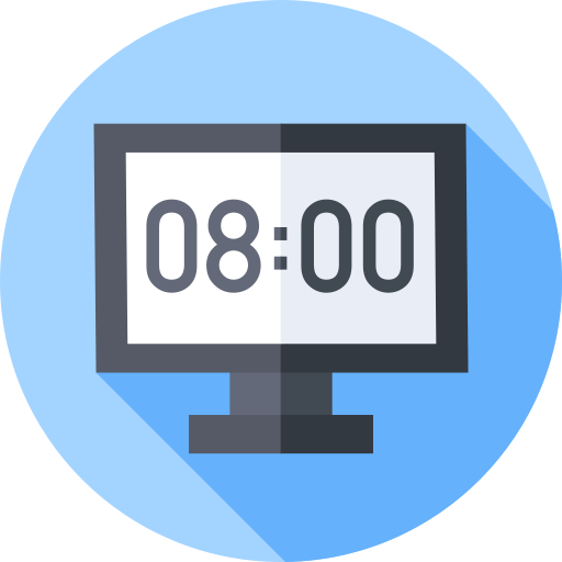 Digital clock Flat Circular Flat icon