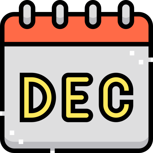 décembre Detailed Straight Lineal color Icône