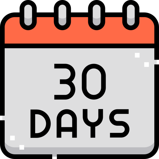 30 days Detailed Straight Lineal color icon