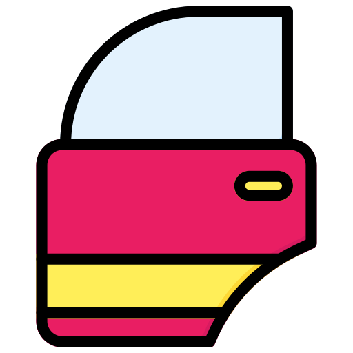 puerta del auto Generic Outline Color icono