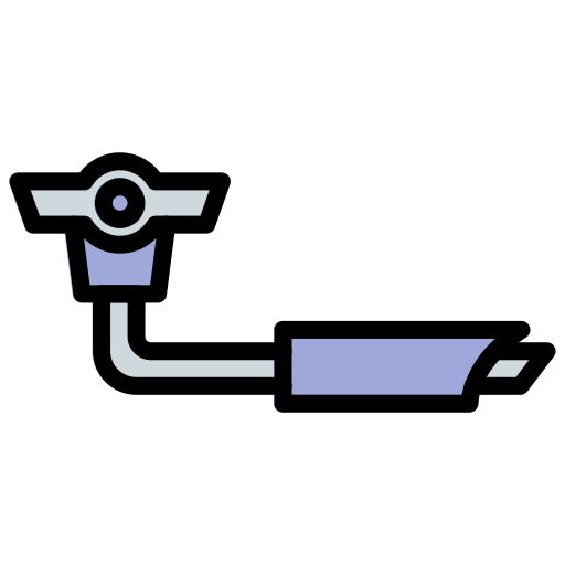tubo de escape Generic Outline Color icono